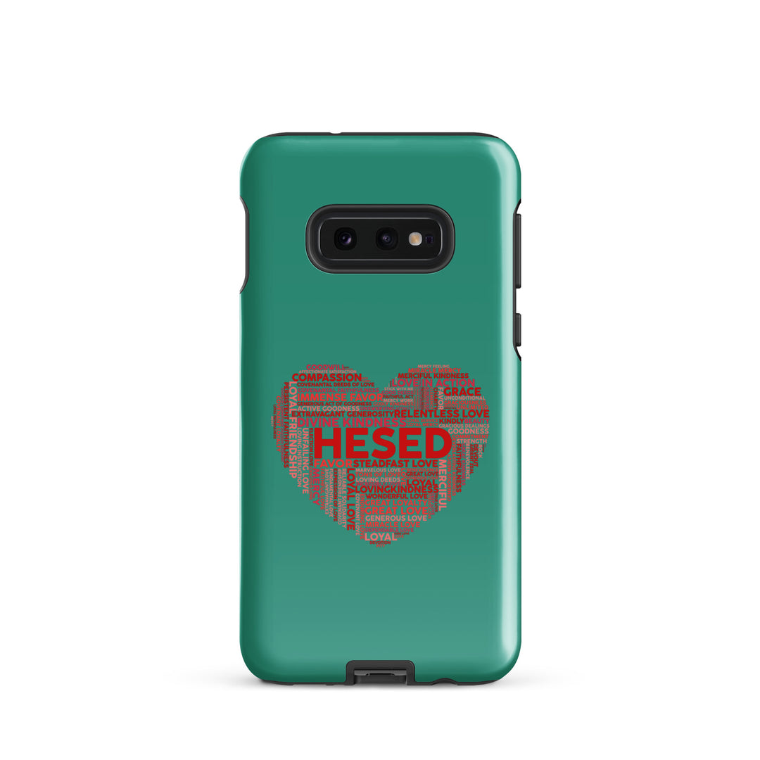 Christian Phone Case Hesed Heart Teal for Samsung® Samsung® Phone Cases Glossy Samsung Galaxy S10e 