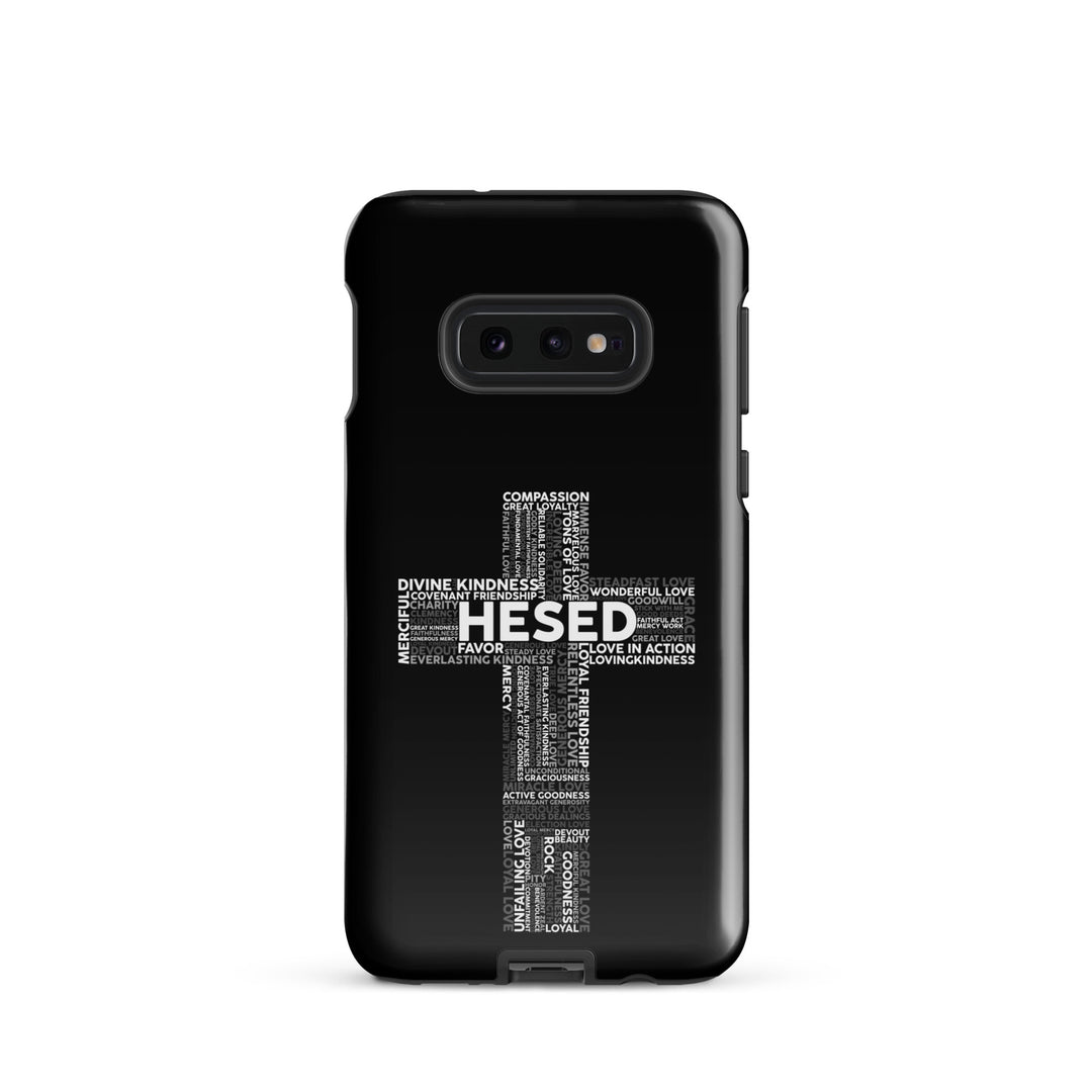 Christian Phone Case Hesed Cross Black for Samsung® Samsung® Phone Cases Glossy Samsung Galaxy S10e 