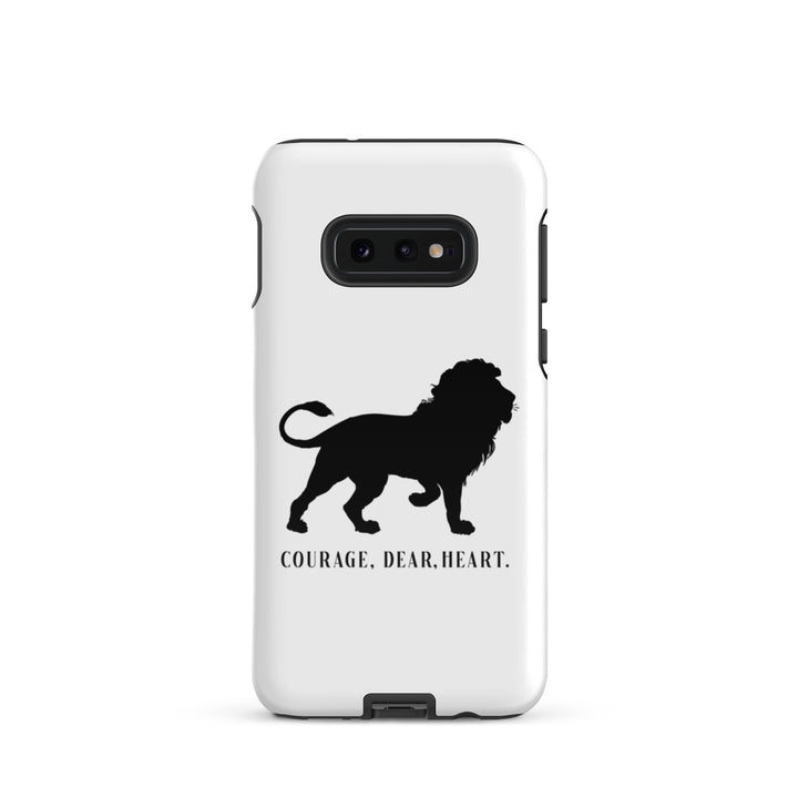 Christian Phone Case Courage Dear Heart White for Samsung® Samsung® Phone Cases Glossy Samsung Galaxy S10e 