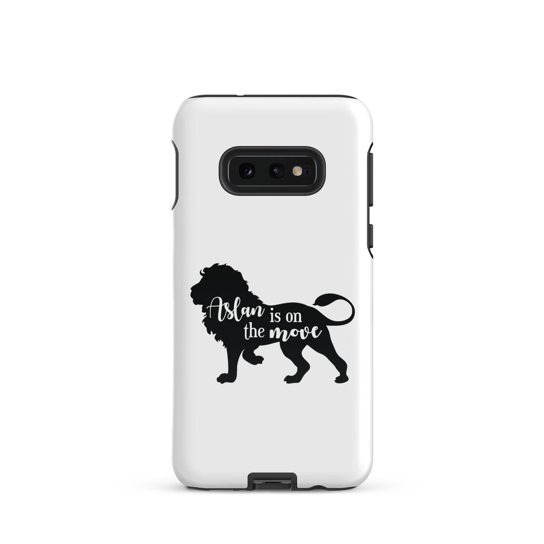 Christian Phone Case Aslan Is On The Move White for Samsung® Samsung® Phone Cases Glossy Samsung Galaxy S10e 