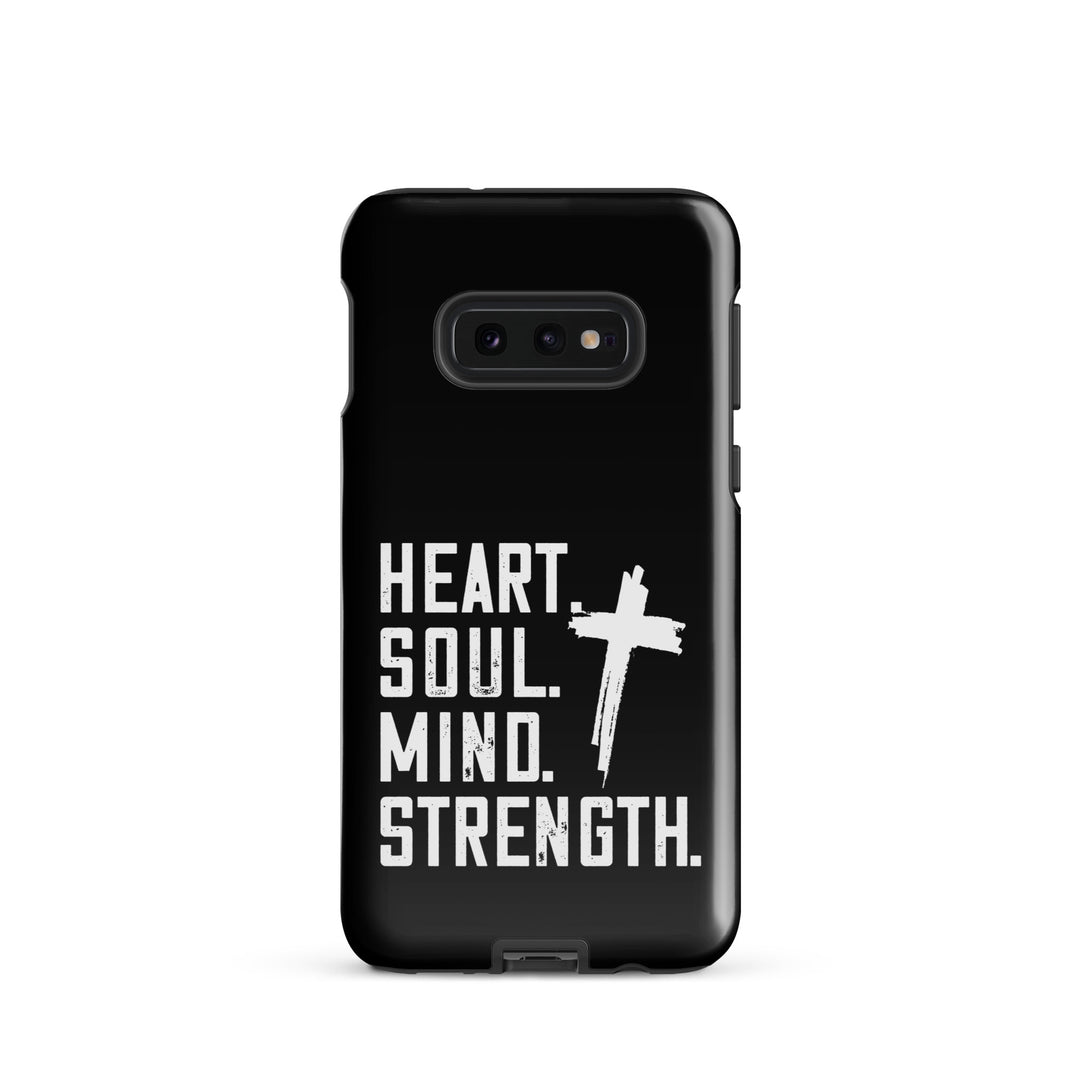 Christian Phone Case Heart Soul Mind Strength Black  for Samsung® Samsung® Phone Cases Glossy Samsung Galaxy S10e 