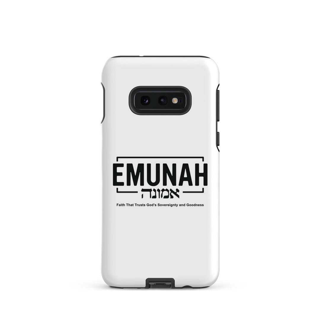 Christian Phone Case Emunah Faith That Trusts White for Samsung® Samsung® Phone Cases Glossy Samsung Galaxy S10e 