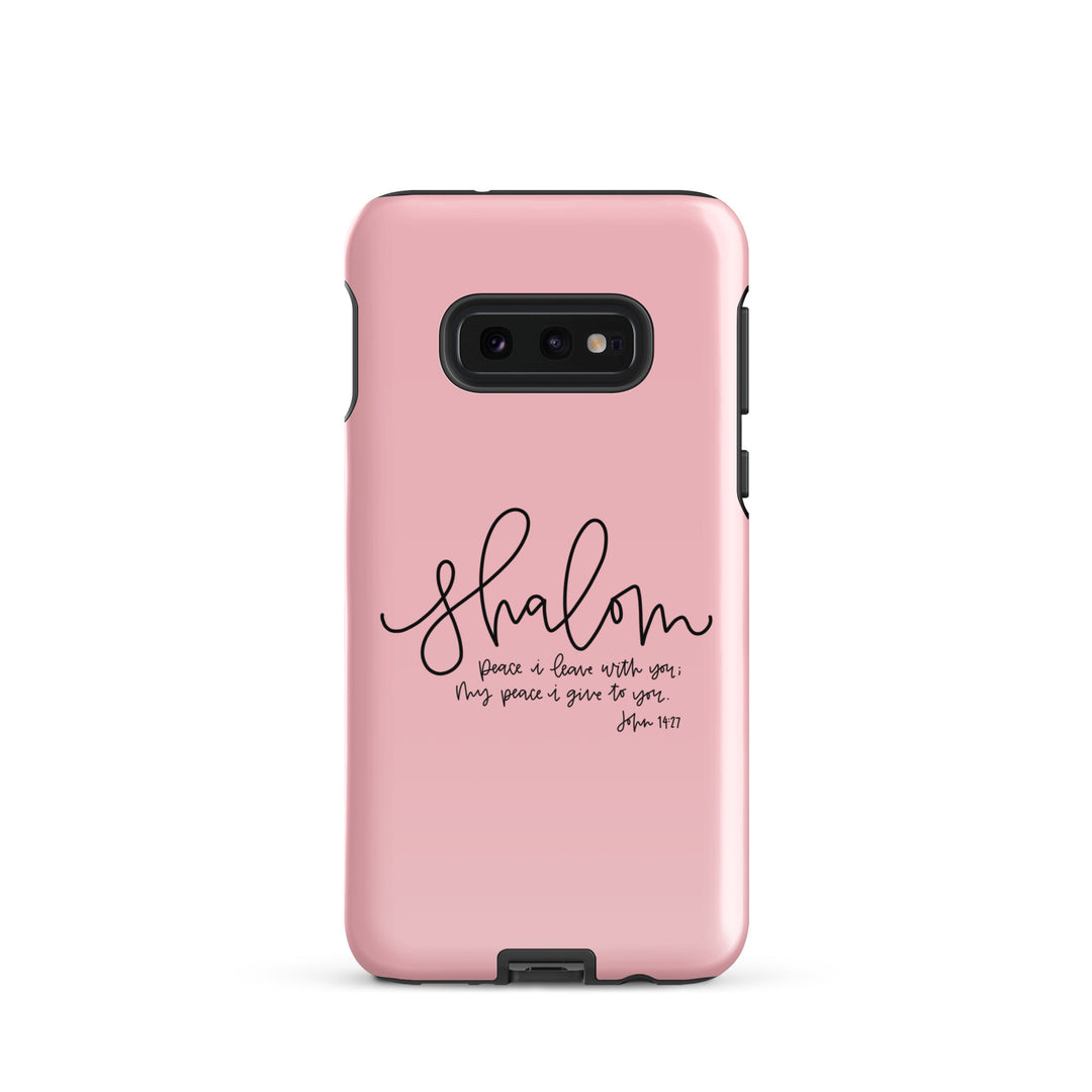 Christian Phone Case Shalom Pink for Samsung® Samsung® Phone Cases Glossy Samsung Galaxy S10e 