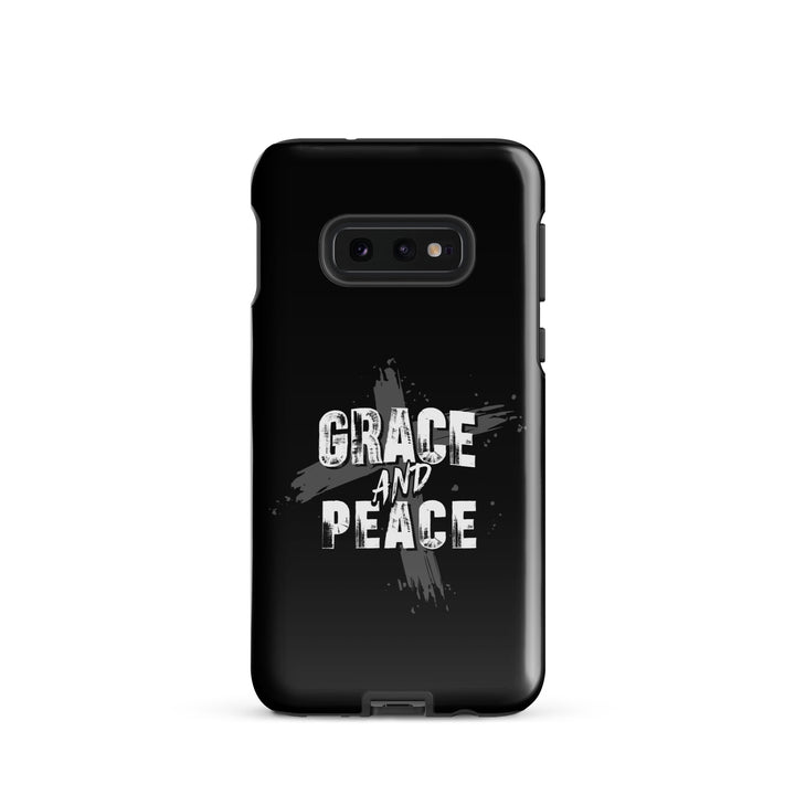 Christian Phone Case Grace and Peace Cross Black for Samsung® Samsung® Phone Cases Glossy Samsung Galaxy S10e 