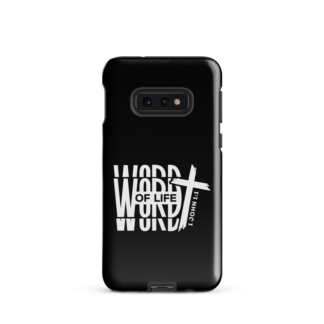 Christian Phone Case Word of Life Cross Black for Samsung® Samsung® Phone Cases Glossy Samsung Galaxy S10e 