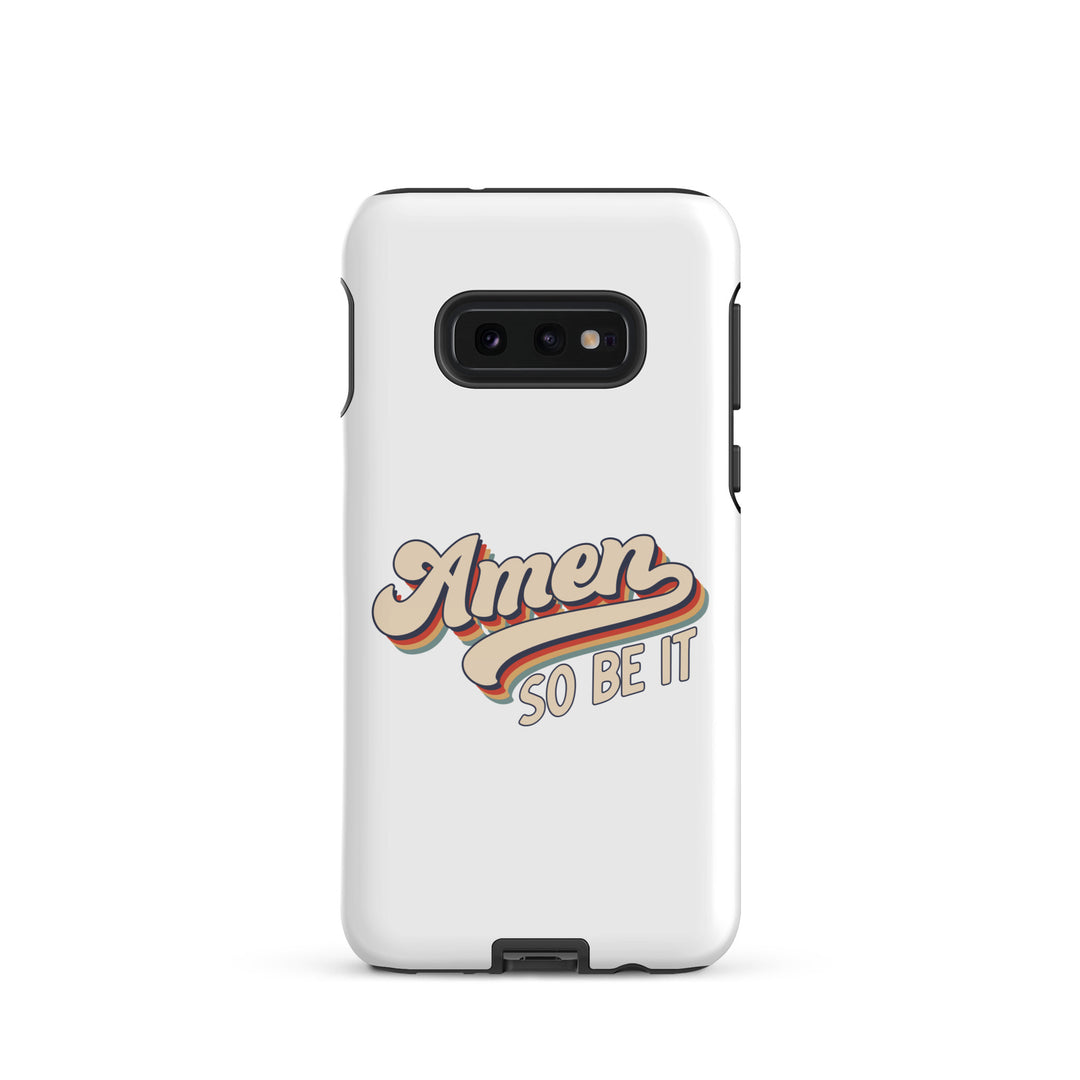 Christian Phone Case Amen So Be It White for Samsung® Samsung® Phone Cases Glossy Samsung Galaxy S10e 