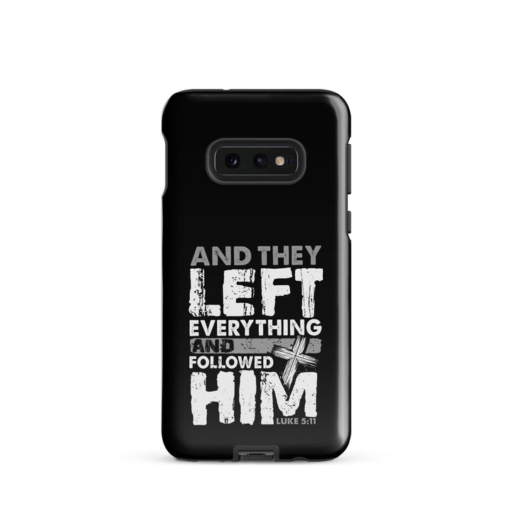 Christian Phone Case Left Everything Cross Black for Samsung® Samsung® Phone Cases Glossy Samsung Galaxy S10e 