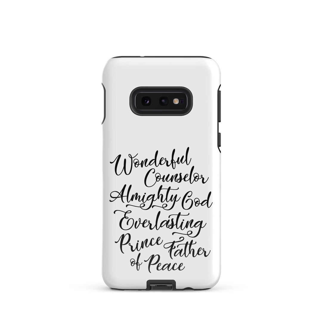 Christian Phone Case Wonderful Counselor White for Samsung® Samsung® Phone Cases Glossy Samsung Galaxy S10e 