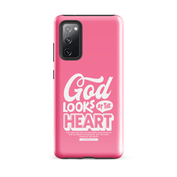 Christian Phone Case God Looks At Heart  for Samsung® Samsung® Phone Cases Glossy Samsung Galaxy S20 FE 