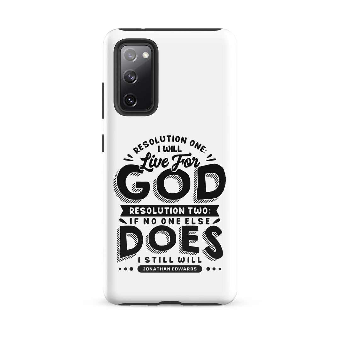 Christian Phone Case Live For God White for Samsung® Samsung® Phone Cases Glossy Samsung Galaxy S20 FE 