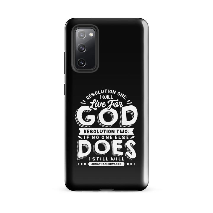 Christian Phone Case Live For God Black for Samsung® Samsung® Phone Cases Glossy Samsung Galaxy S20 FE 