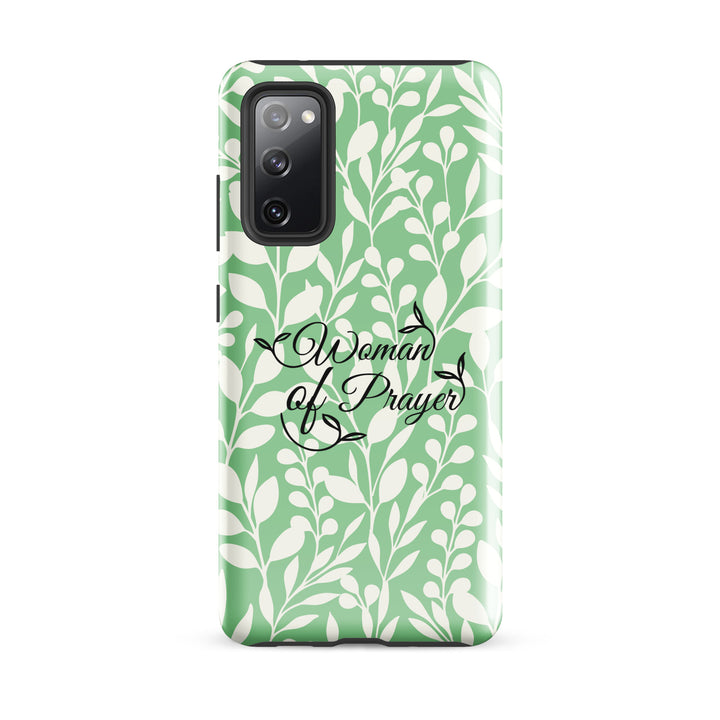 Christian Phone Case Woman of Prayer Green for Samsung® Samsung® Phone Cases Glossy Samsung Galaxy S20 FE 