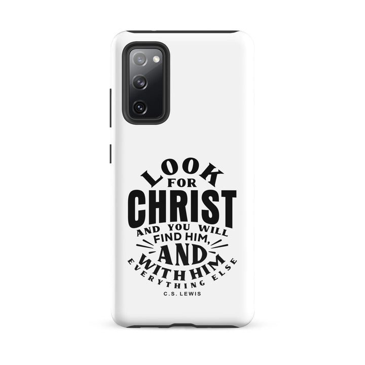 Christian Phone Case Look For Christ White for Samsung® Samsung® Phone Cases Glossy Samsung Galaxy S20 FE 