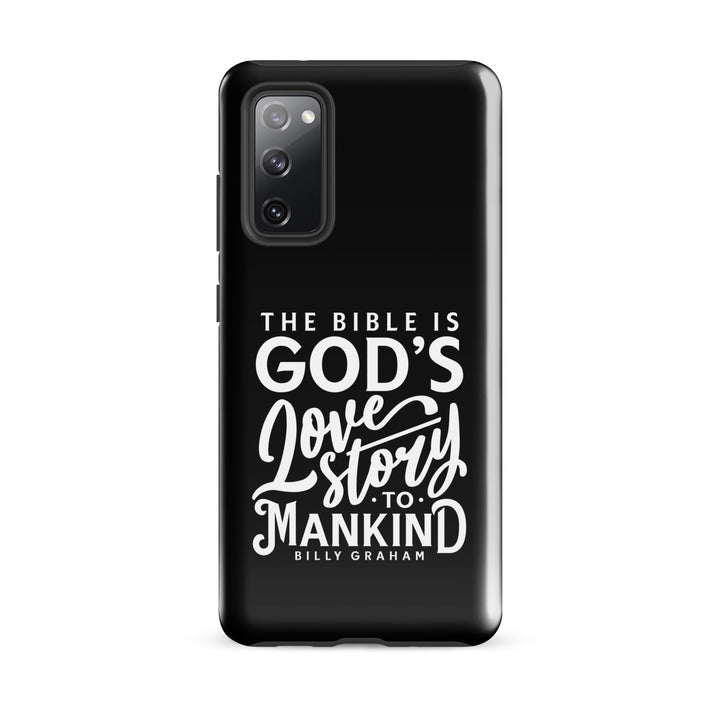 Christian Phone Case God's Love Story Black for Samsung® Samsung® Phone Cases Glossy Samsung Galaxy S20 FE 