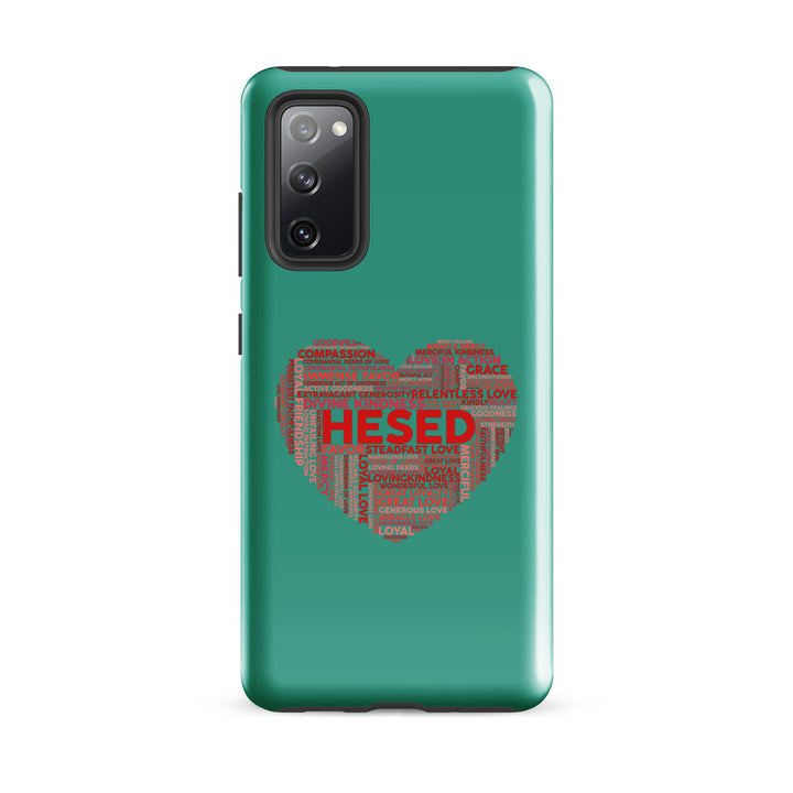 Christian Phone Case Hesed Heart Teal for Samsung® Samsung® Phone Cases Glossy Samsung Galaxy S20 FE 