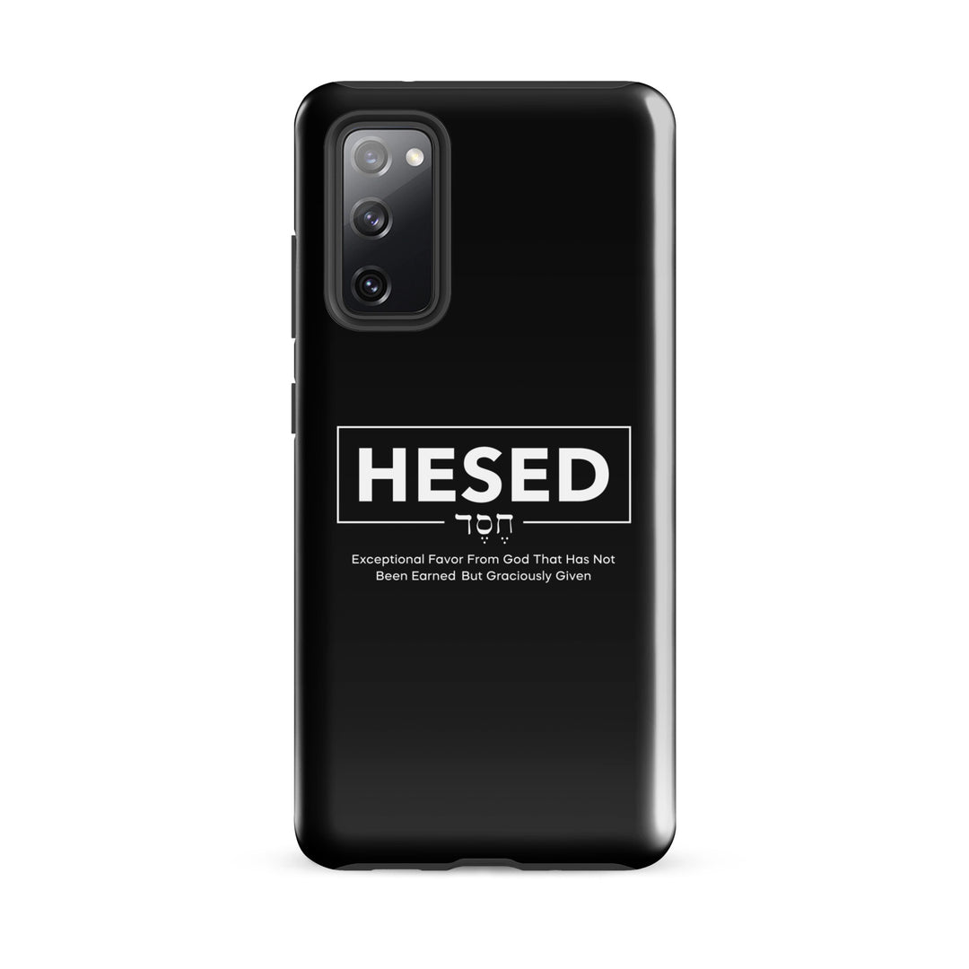 Christian Phone Case Hesed Hebrew Exceptional Favor Black for Samsung® Samsung® Phone Cases Glossy Samsung Galaxy S20 FE 