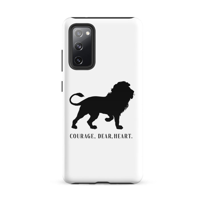 Christian Phone Case Courage Dear Heart White for Samsung® Samsung® Phone Cases Glossy Samsung Galaxy S20 FE 