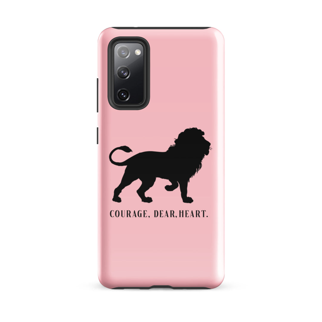 Christian Phone Case Courage Dear Heart Pink for Samsung® Samsung® Phone Cases Glossy Samsung Galaxy S20 FE 