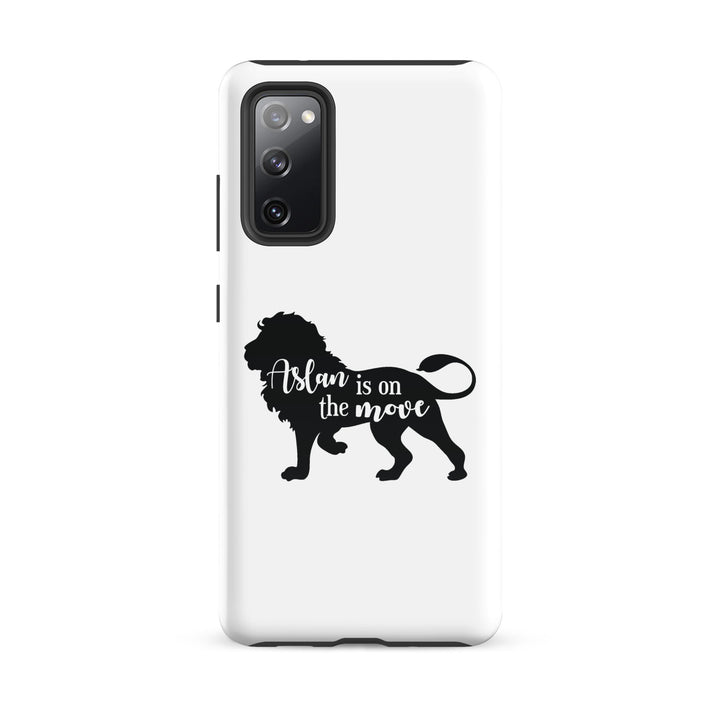 Christian Phone Case Aslan Is On The Move White for Samsung® Samsung® Phone Cases Glossy Samsung Galaxy S20 FE 