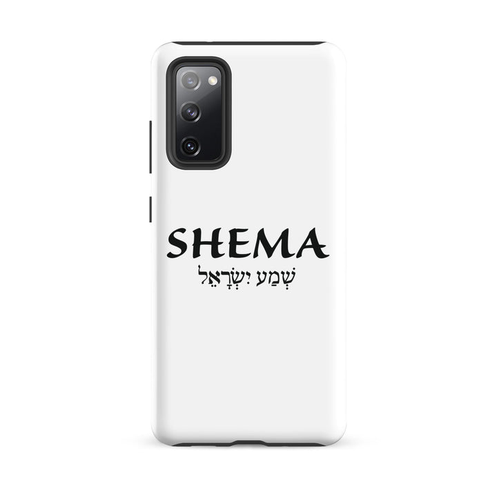 Christian Phone Case Shema Hebrew White for Samsung® Samsung® Phone Cases Glossy Samsung Galaxy S20 FE 