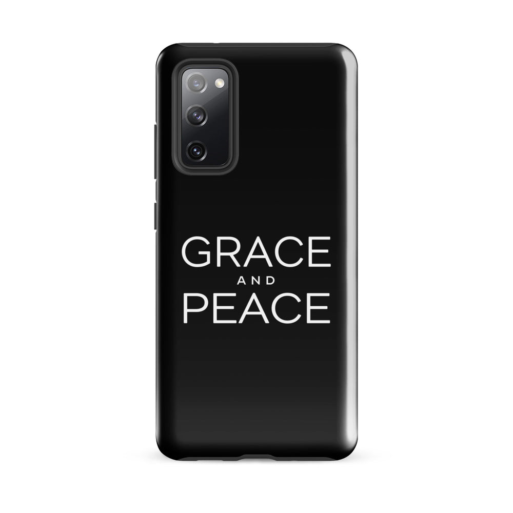 Christian Phone Case Grace and Peace Black for Samsung® Samsung® Phone Cases Glossy Samsung Galaxy S20 FE 