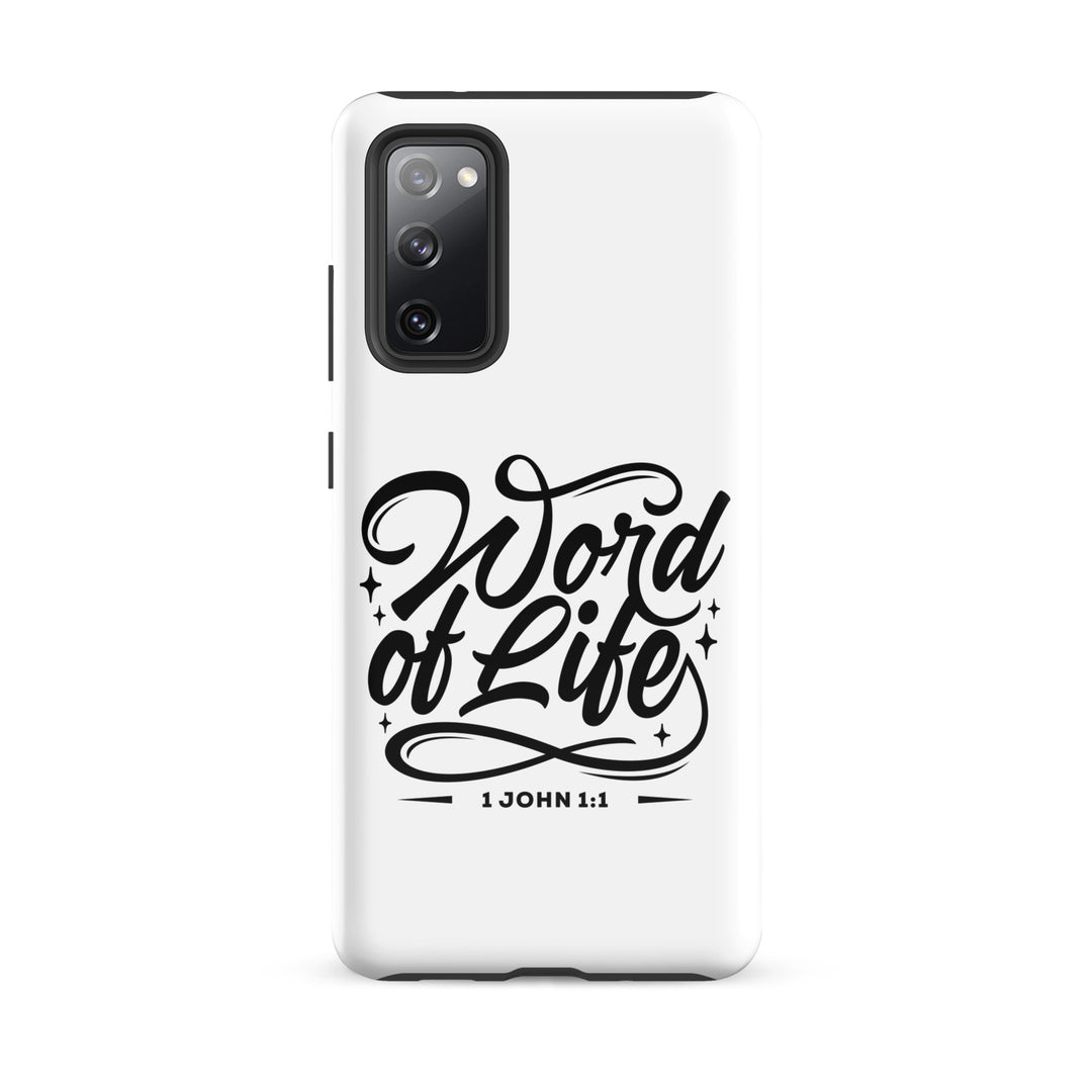 Christian Phone Case Word of Life White for Samsung® Samsung® Phone Cases Glossy Samsung Galaxy S20 FE 