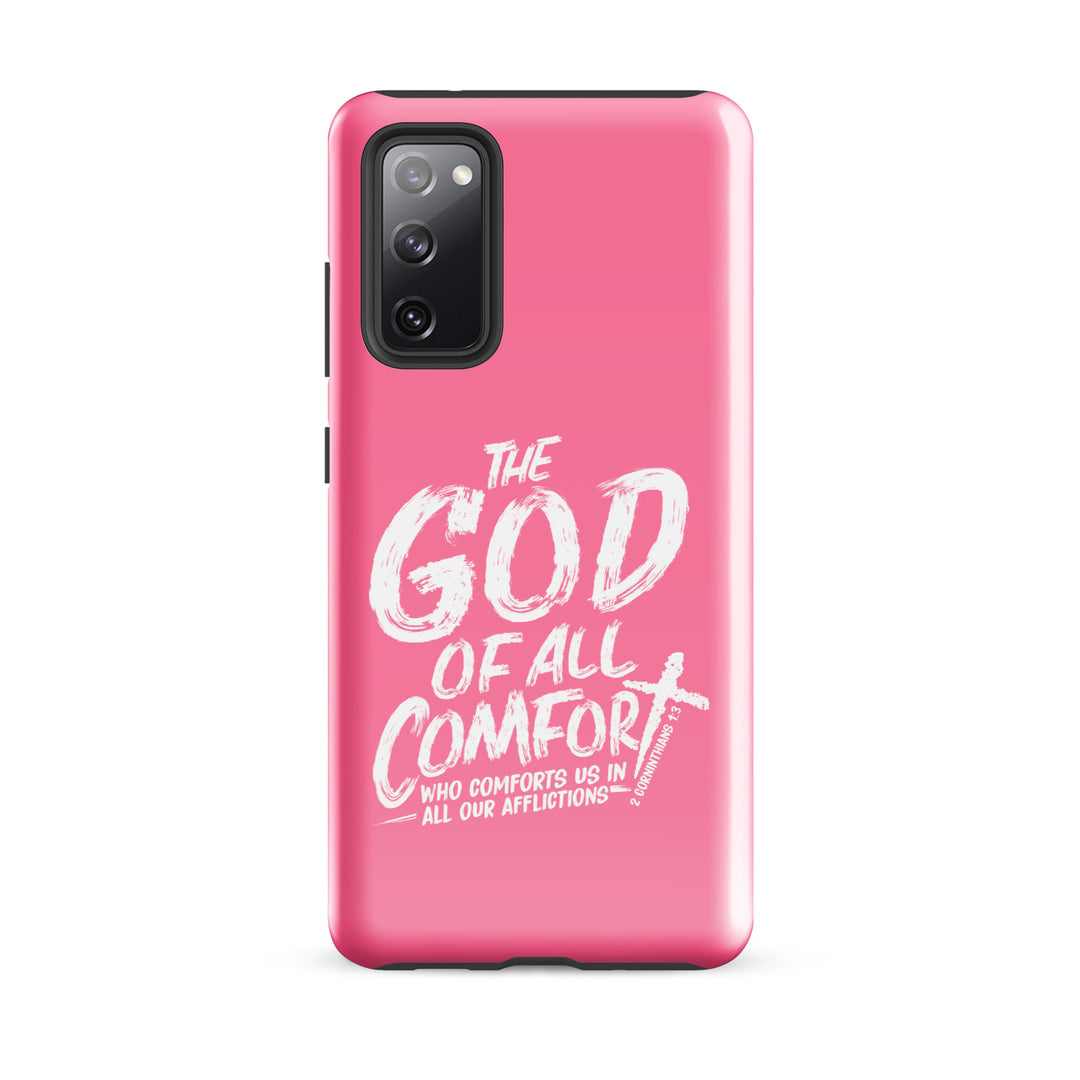 Christian Phone Case God of All Comfort Pink for Samsung® Samsung® Phone Cases Glossy Samsung Galaxy S20 FE 