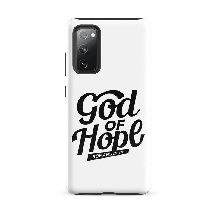 Christian Phone Case God of Hope White for Samsung® Samsung® Phone Cases Glossy Samsung Galaxy S20 FE 