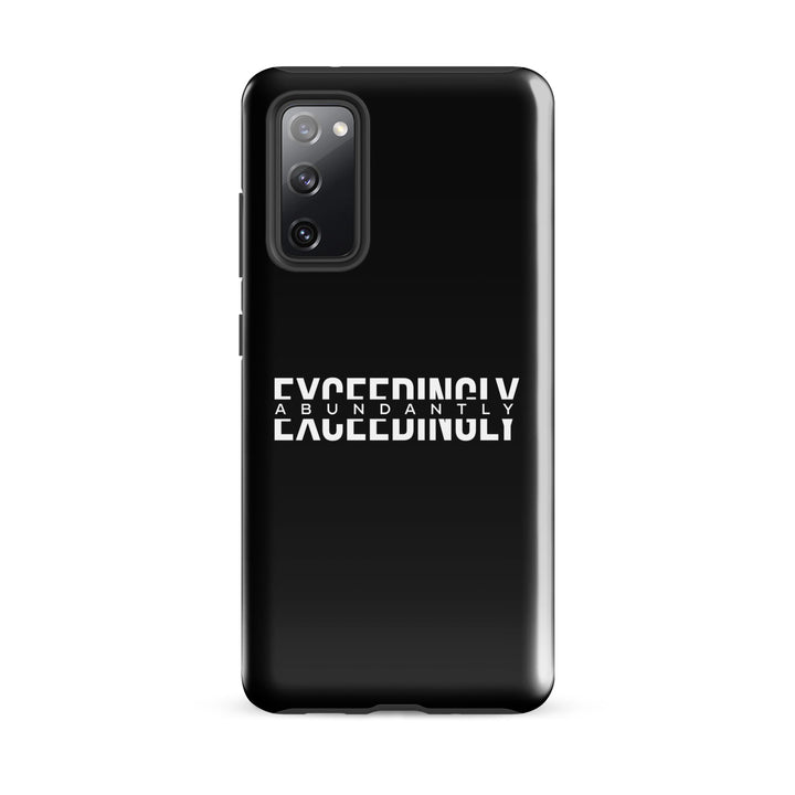 Christian Phone Case Exceedingly Abundantly Black for Samsung® Samsung® Phone Cases Glossy Samsung Galaxy S20 FE 