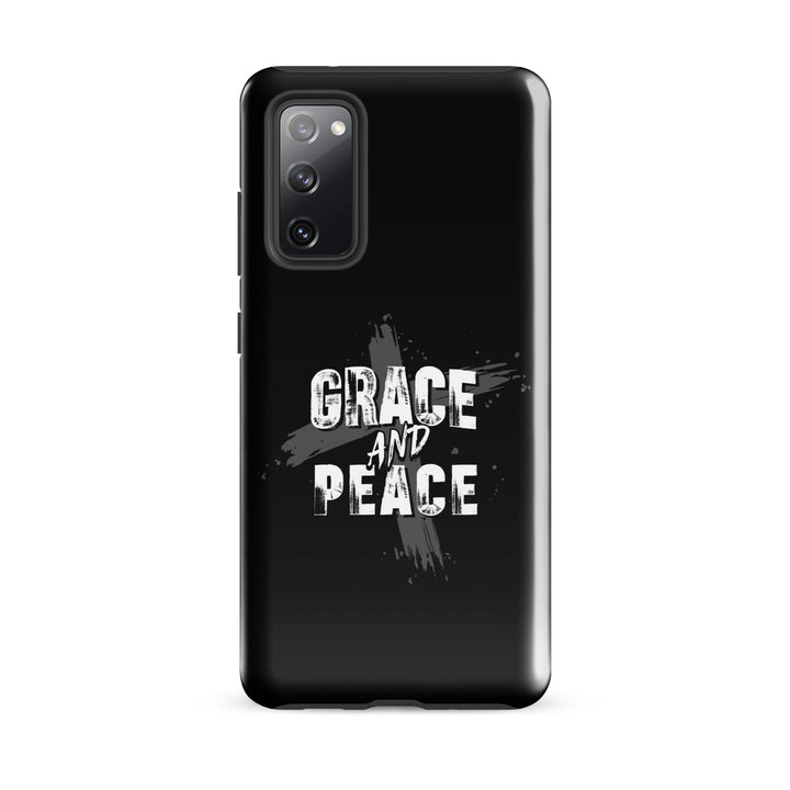 Christian Phone Case Grace and Peace Cross Black for Samsung® Samsung® Phone Cases Glossy Samsung Galaxy S20 FE 