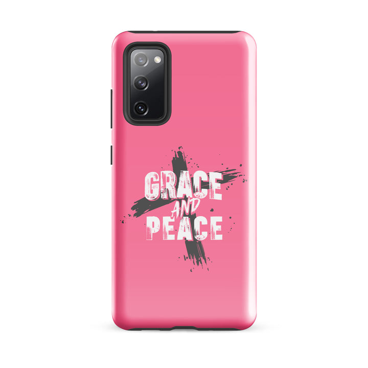 Christian Phone Case Grace and Peace Pink for Samsung® Samsung® Phone Cases Glossy Samsung Galaxy S20 FE 