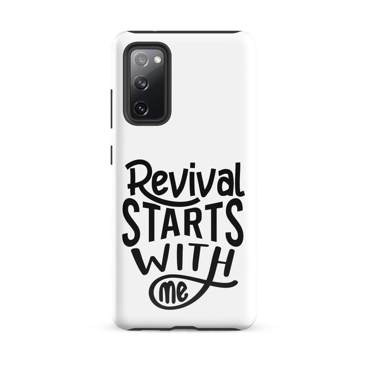 Christian Phone Case Revival Starts With Me White for Samsung® Samsung® Phone Cases Glossy Samsung Galaxy S20 FE 