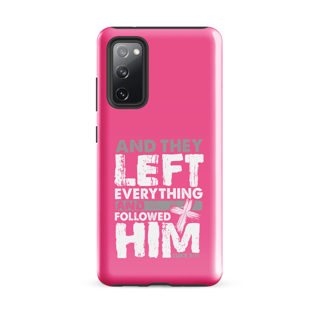 Christian Phone Case Left Everything Cross Pink for Samsung® Samsung® Phone Cases Glossy Samsung Galaxy S20 FE 