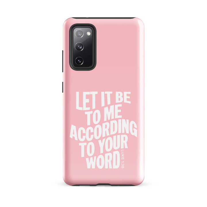 Christian Phone Case According To Your Word Pink for Samsung® Samsung® Phone Cases Glossy Samsung Galaxy S20 FE 