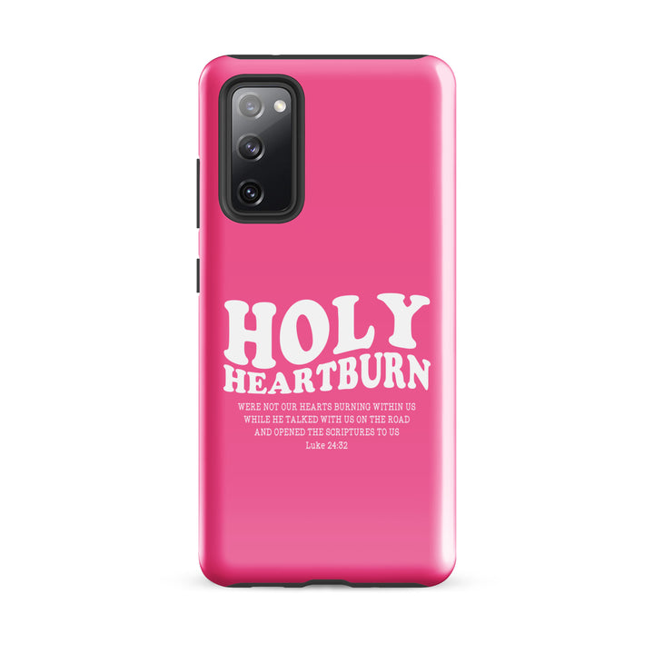 Christian Phone Case Holy Heartburn Pink for Samsung® Samsung® Phone Cases Glossy Samsung Galaxy S20 FE 