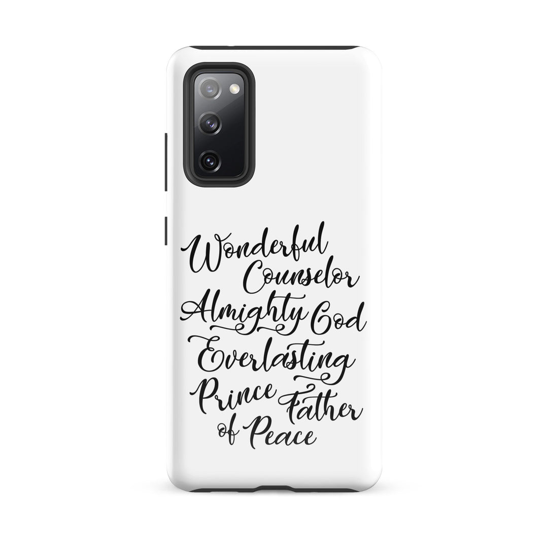 Christian Phone Case Wonderful Counselor White for Samsung® Samsung® Phone Cases Glossy Samsung Galaxy S20 FE 