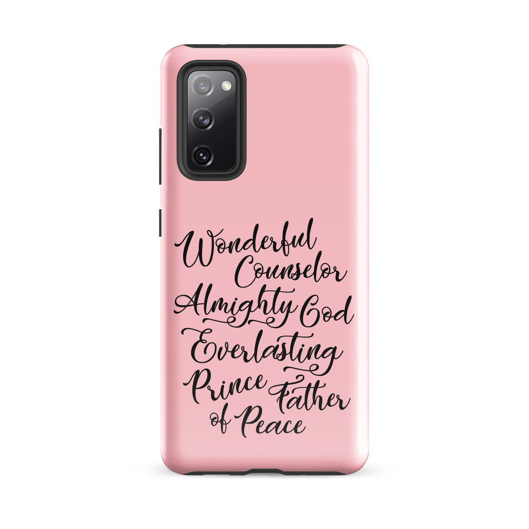 Christian Phone Case Wonderful Counselor Pink for Samsung® Samsung® Phone Cases Glossy Samsung Galaxy S20 FE 