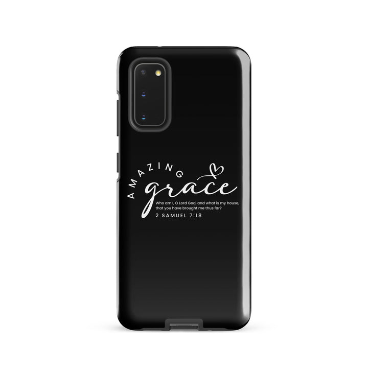 Christian Phone Case Amazing Grace Heart Black for Samsung® Samsung® Phone Cases Glossy Samsung Galaxy S20 