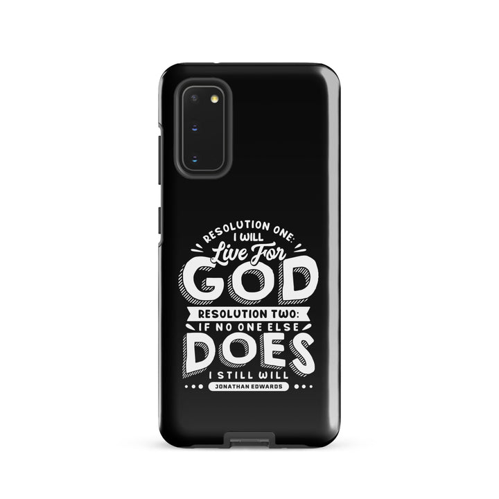 Christian Phone Case Live For God Black for Samsung® Samsung® Phone Cases Glossy Samsung Galaxy S20 