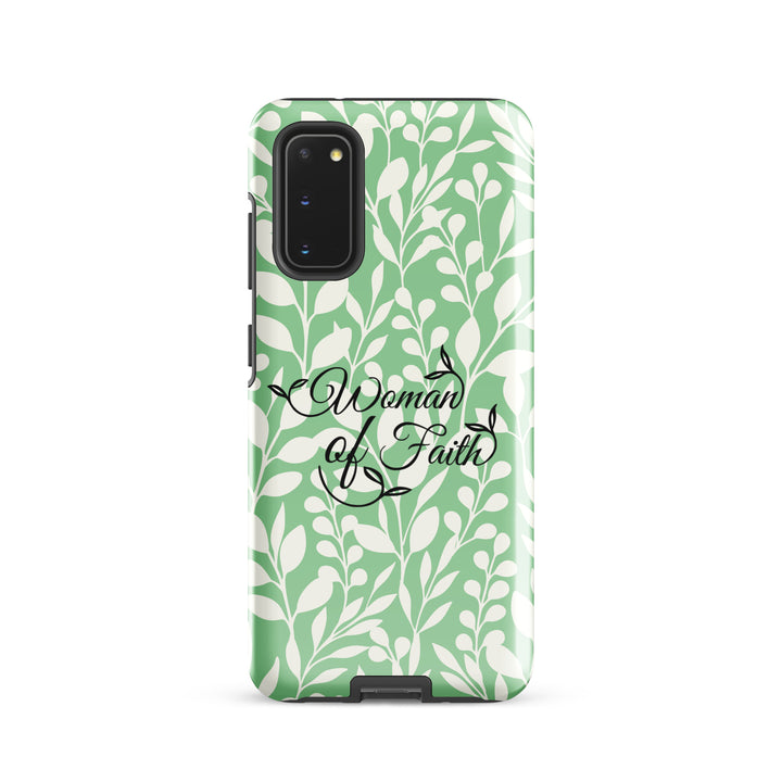 Christian Phone Case Woman of Faith Green for Samsung® Samsung® Phone Cases Glossy Samsung Galaxy S20 