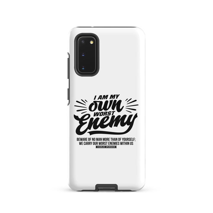 Christian Phone Case Worst Enemy White for Samsung® Samsung® Phone Cases Glossy Samsung Galaxy S20 