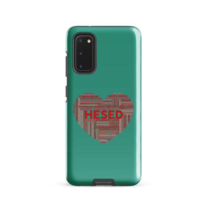 Christian Phone Case Hesed Heart Teal for Samsung® Samsung® Phone Cases Glossy Samsung Galaxy S20 