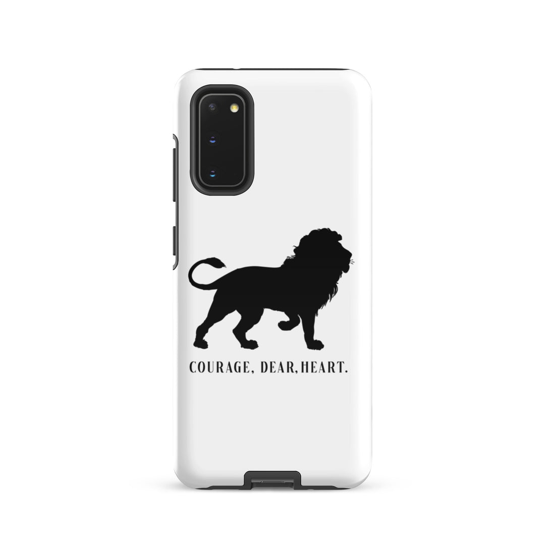 Christian Phone Case Courage Dear Heart White for Samsung® Samsung® Phone Cases Glossy Samsung Galaxy S20 