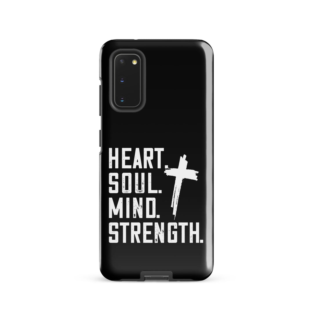 Christian Phone Case Heart Soul Mind Strength Black  for Samsung® Samsung® Phone Cases Glossy Samsung Galaxy S20 