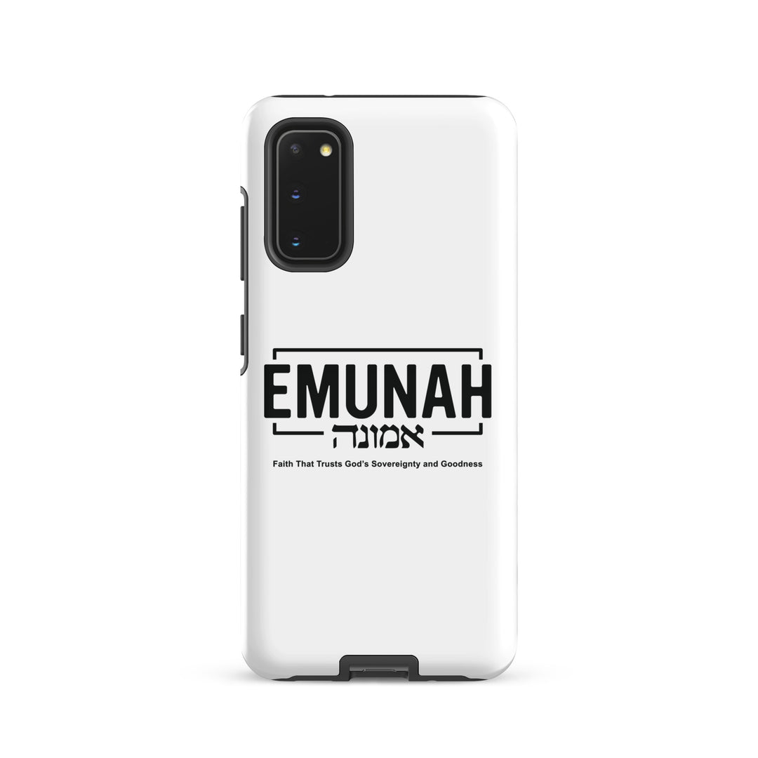 Christian Phone Case Emunah Faith That Trusts White for Samsung® Samsung® Phone Cases Glossy Samsung Galaxy S20 