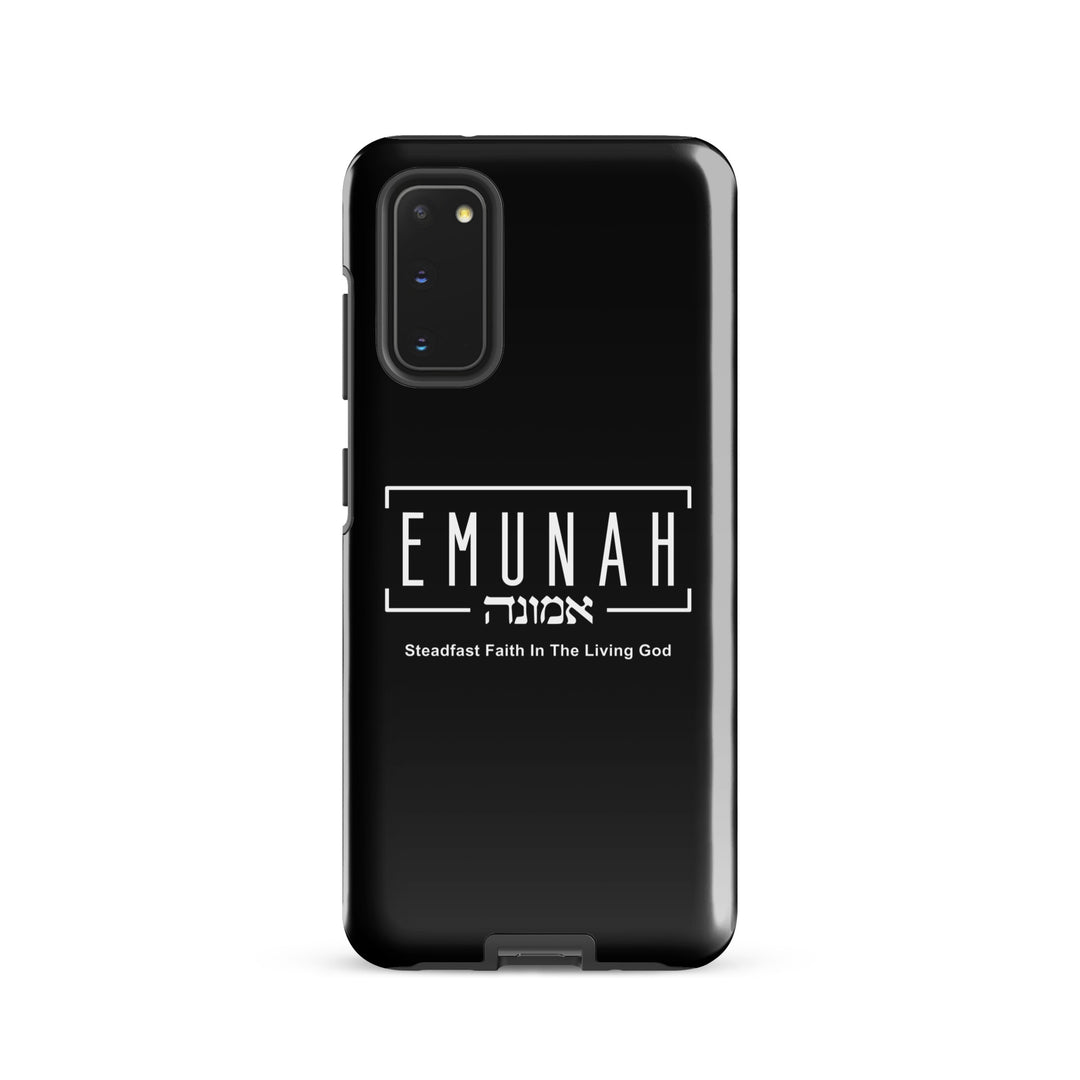 Christian Phone Case Emunah Steadfast Faith Black for Samsung® Samsung® Phone Cases Glossy Samsung Galaxy S20 