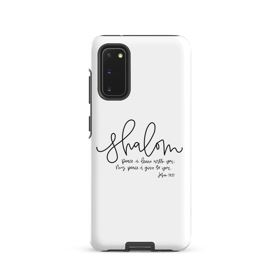 Christian Phone Case Shalom White for Samsung® Samsung® Phone Cases Glossy Samsung Galaxy S20 