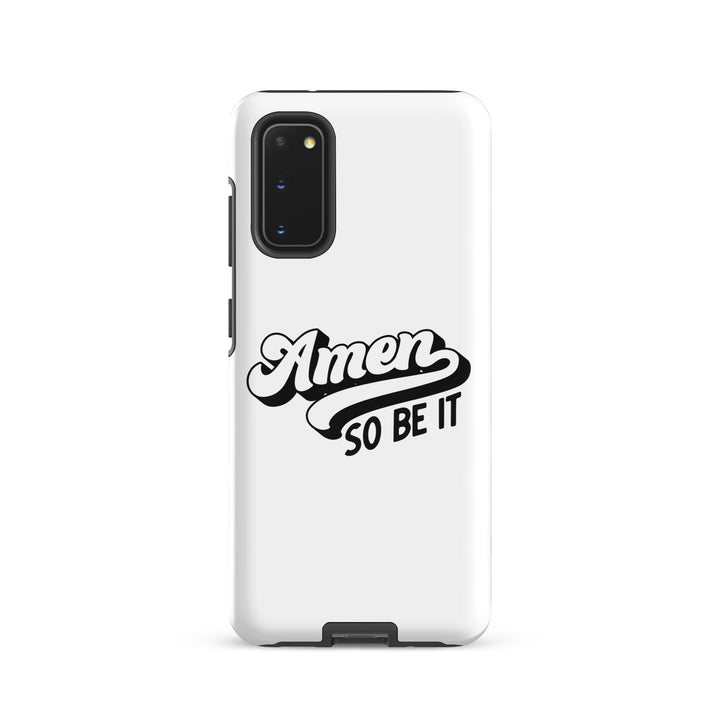 Christian Phone Case Amen So Be It White for Samsung® Samsung® Phone Cases Glossy Samsung Galaxy S20 