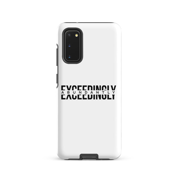 Christian Phone Case Exceedingly Abundantly White for Samsung® Samsung® Phone Cases Glossy Samsung Galaxy S20 