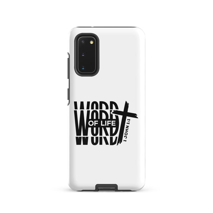 Christian Phone Case Word of Life Cross White for Samsung® Samsung® Phone Cases Glossy Samsung Galaxy S20 